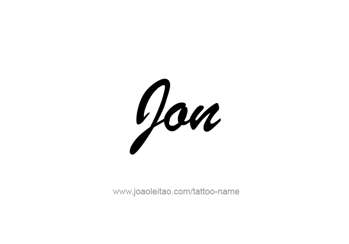 Tattoo Design  Name Jon   