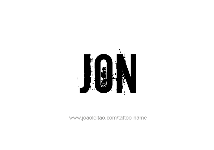 Tattoo Design  Name Jon   