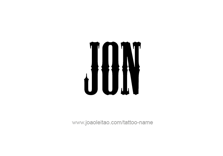 Tattoo Design  Name Jon   