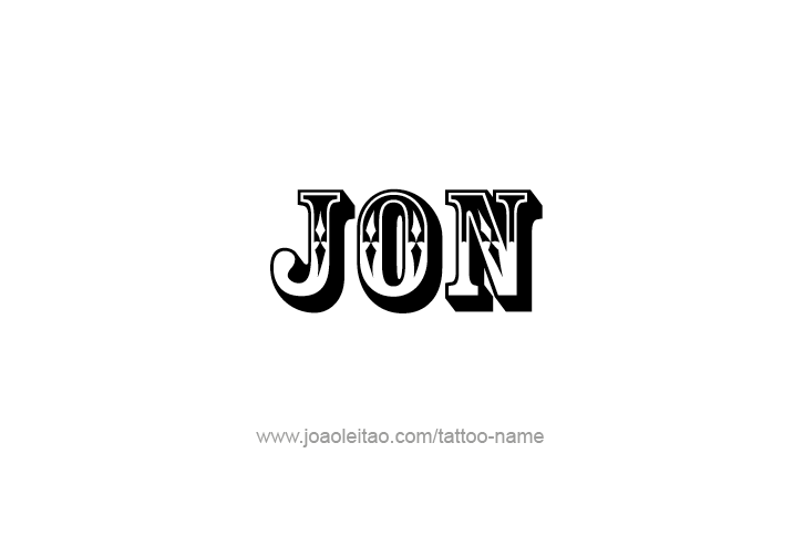 Tattoo Design  Name Jon   