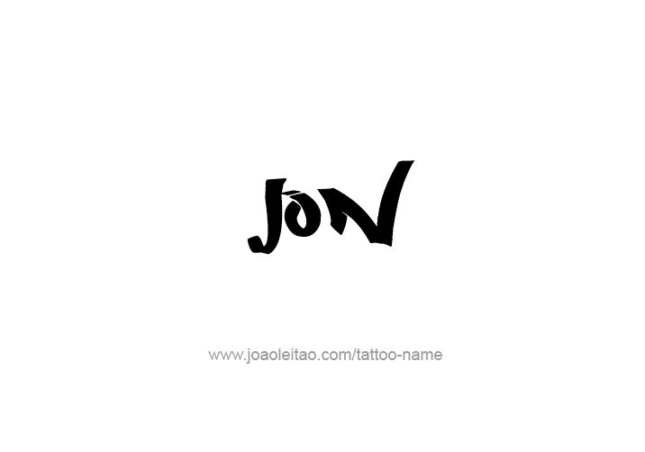 Tattoo Design  Name Jon   