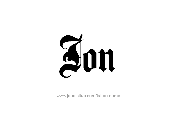 Tattoo Design  Name Jon   