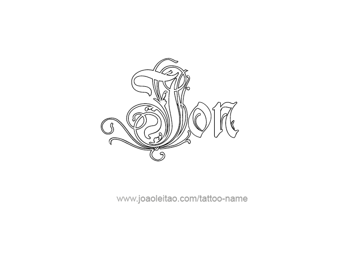 Tattoo Design  Name Jon   