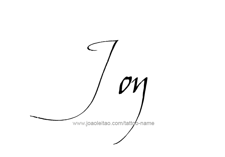 Tattoo Design  Name Jon   