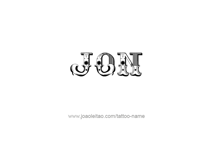 Tattoo Design  Name Jon   