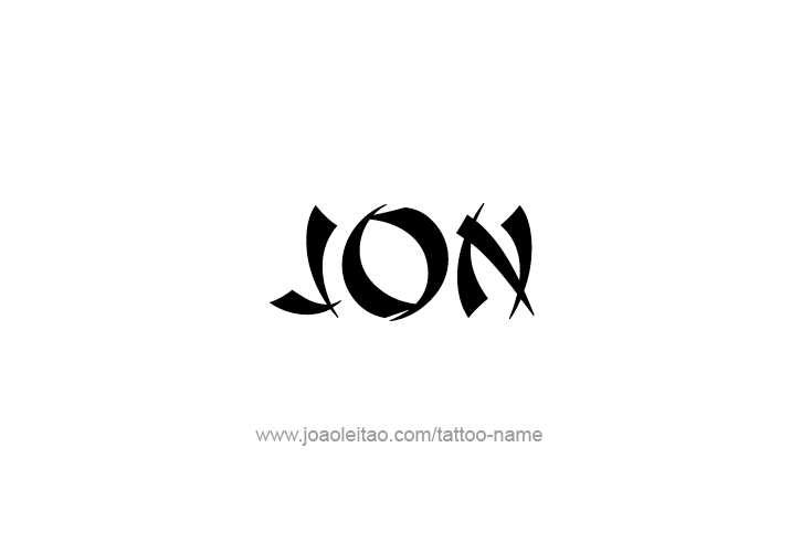 Tattoo Design  Name Jon