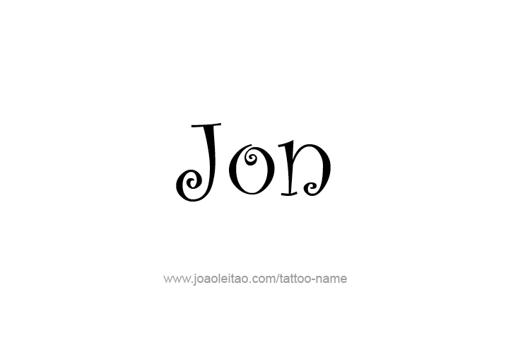 Tattoo Design  Name Jon   