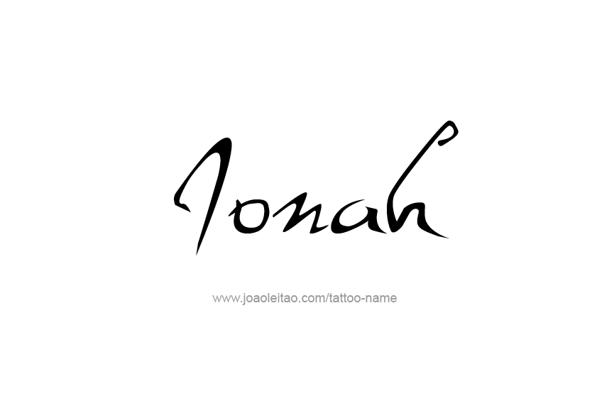 Tattoo Design  Name Jonah   