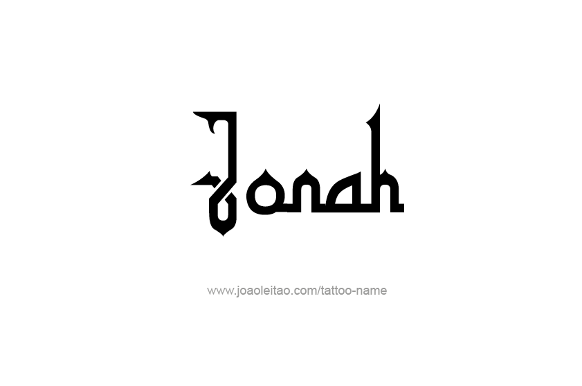 Tattoo Design  Name Jonah   