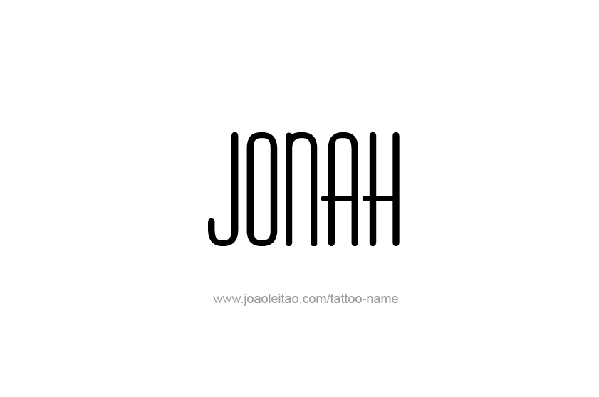 Tattoo Design  Name Jonah   