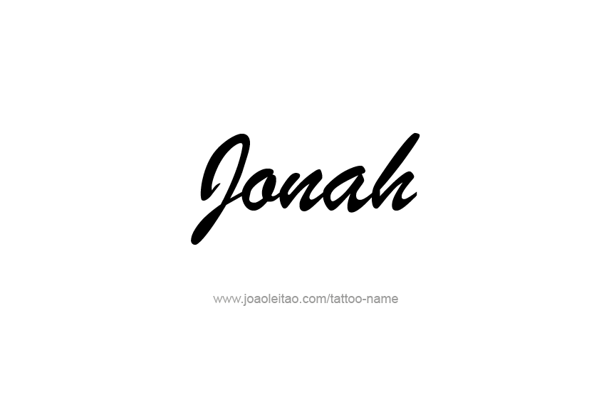 Tattoo Design  Name Jonah   