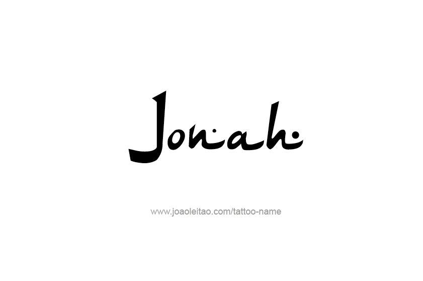 Tattoo Design  Name Jonah   