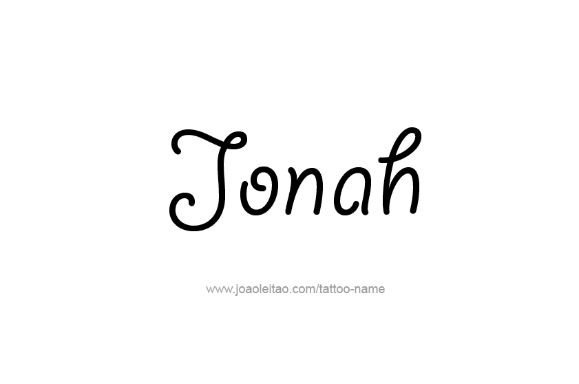 Jonah Name Tattoo Designs