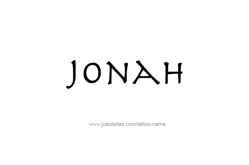 Tattoo Design  Name Jonah   