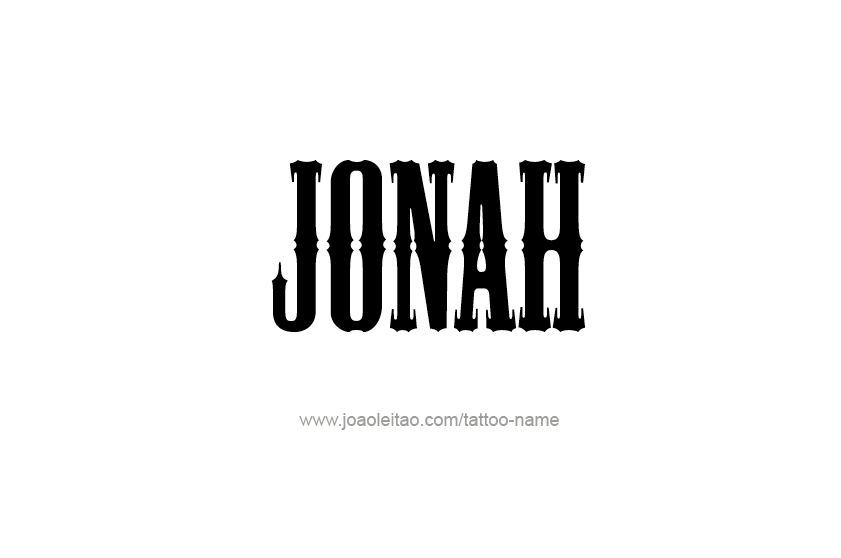 Tattoo Design  Name Jonah   