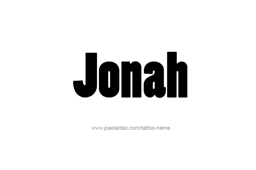 Tattoo Design  Name Jonah   