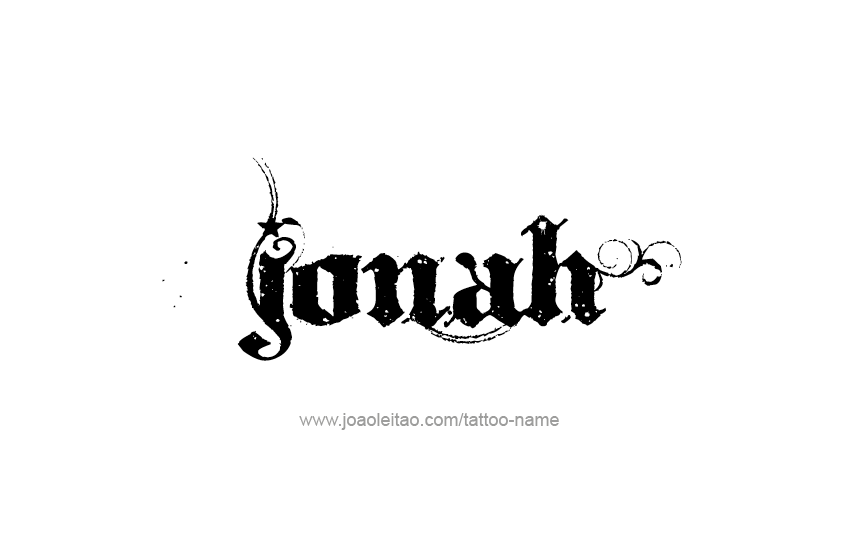 Tattoo Design  Name Jonah   