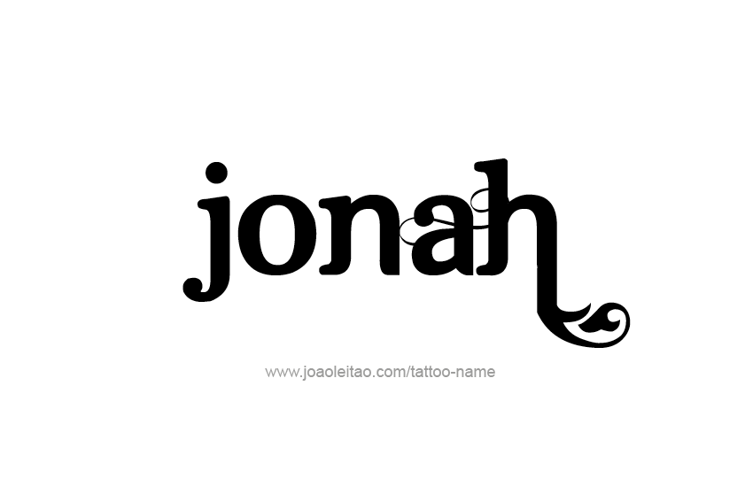Tattoo Design  Name Jonah   