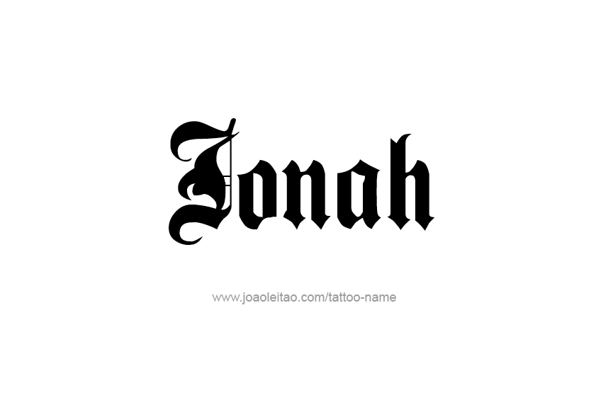 Tattoo Design  Name Jonah   