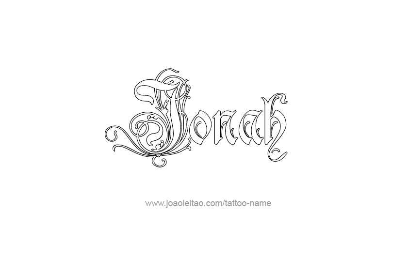 Jonah Name Tattoo Designs