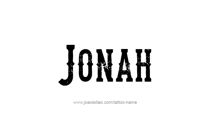 Tattoo Design  Name Jonah   