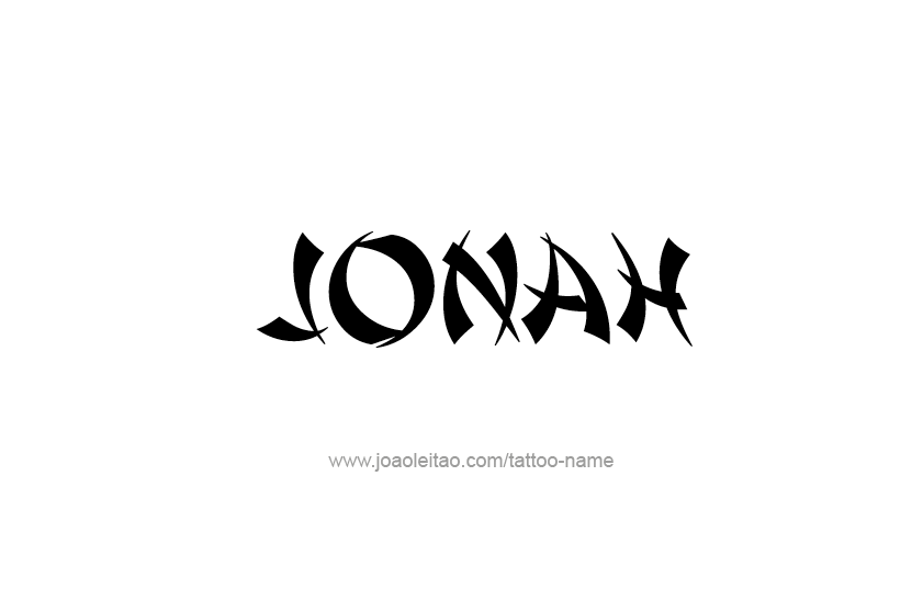 Tattoo Design  Name Jonah