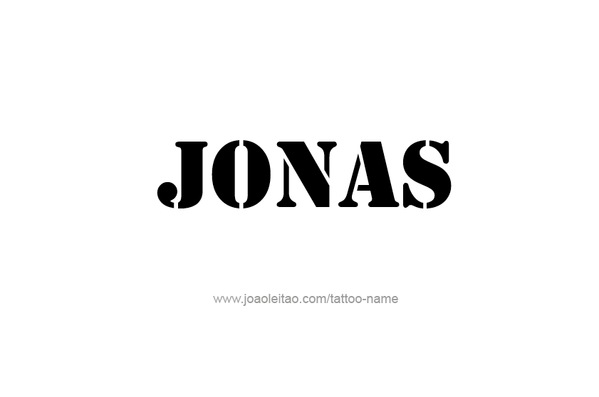 Tattoo Design  Name Jonas   