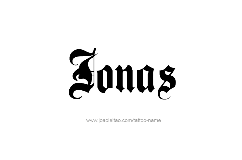 Tattoo Design  Name Jonas   