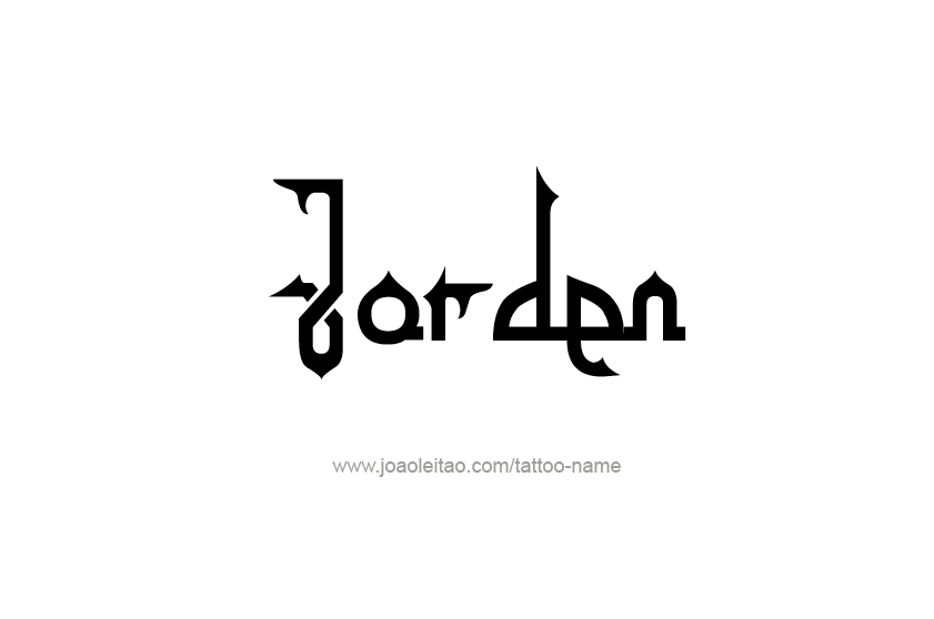 Tattoo Design  Name Jorden   