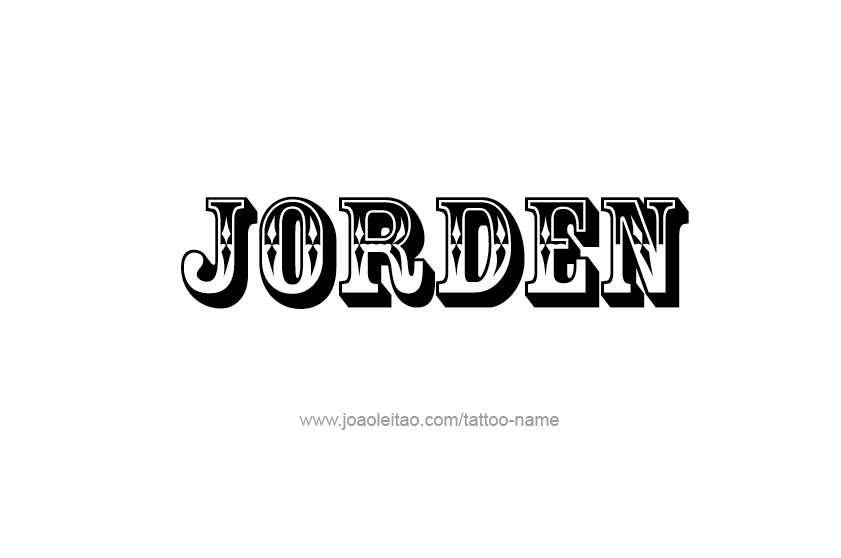 Tattoo Design  Name Jorden   