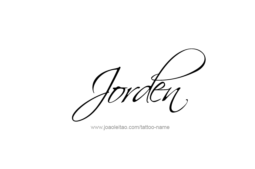 Tattoo Design  Name Jorden   