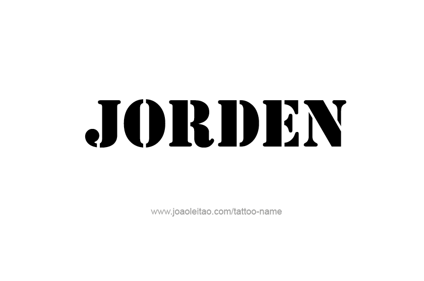 Tattoo Design  Name Jorden   