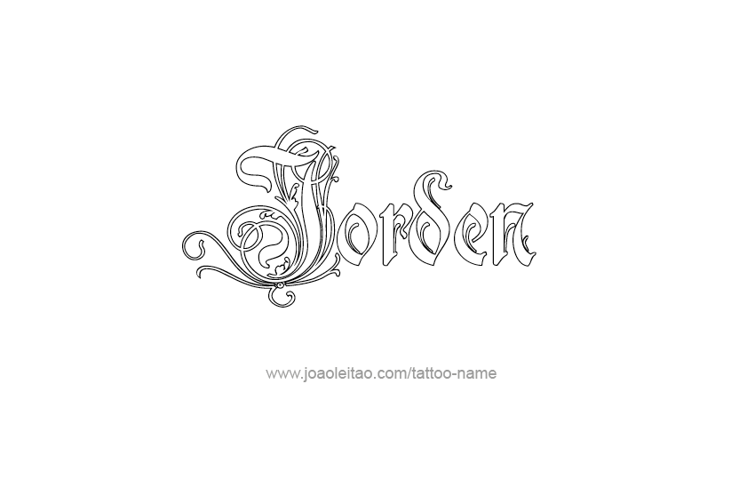 Tattoo Design  Name Jorden   