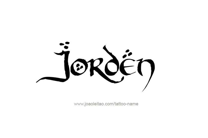 Tattoo Design  Name Jorden   