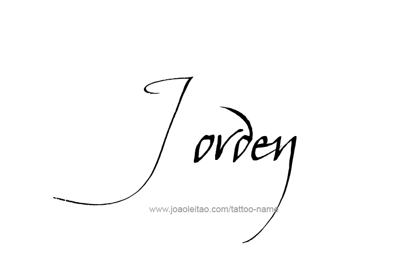 Tattoo Design  Name Jorden   