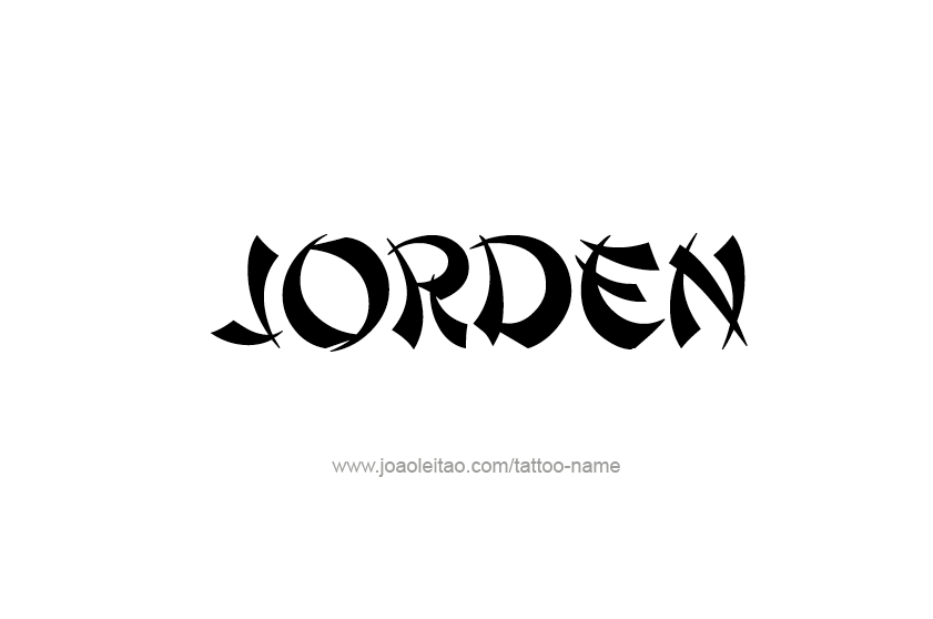 Tattoo Design  Name Jorden