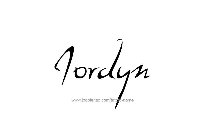 Tattoo Design  Name Jordyn   