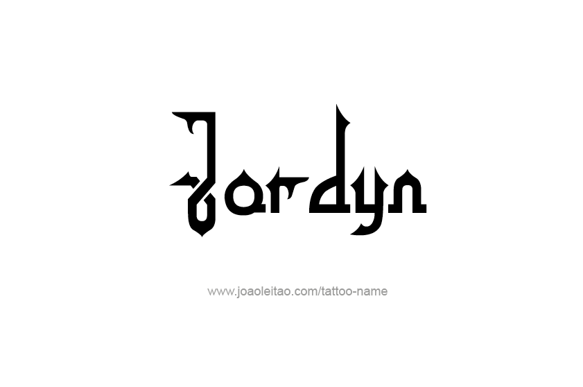 Tattoo Design  Name Jordyn   