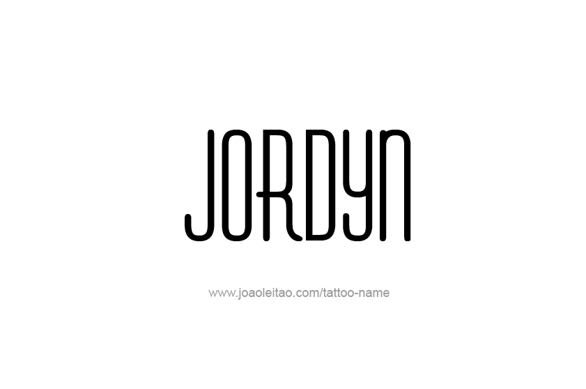 Tattoo Design  Name Jordyn   