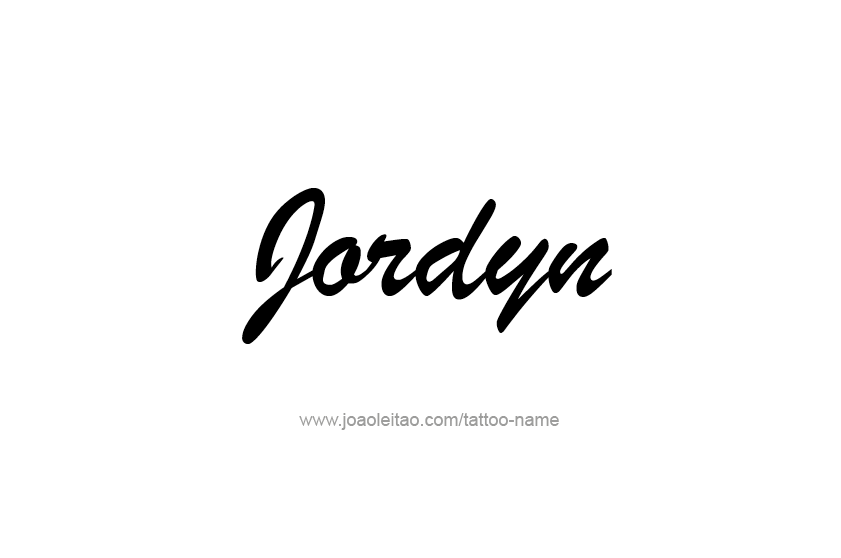 Tattoo Design  Name Jordyn   