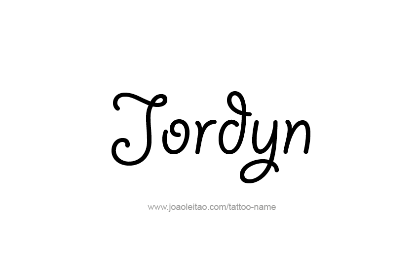 Tattoo Design  Name Jordyn   