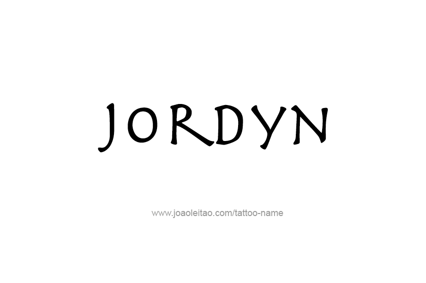 Tattoo Design  Name Jordyn   