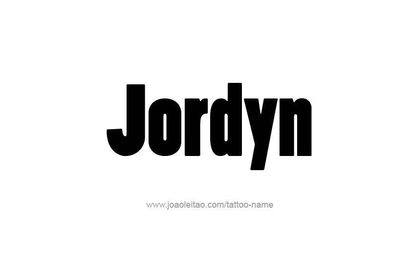 Tattoo Design  Name Jordyn   