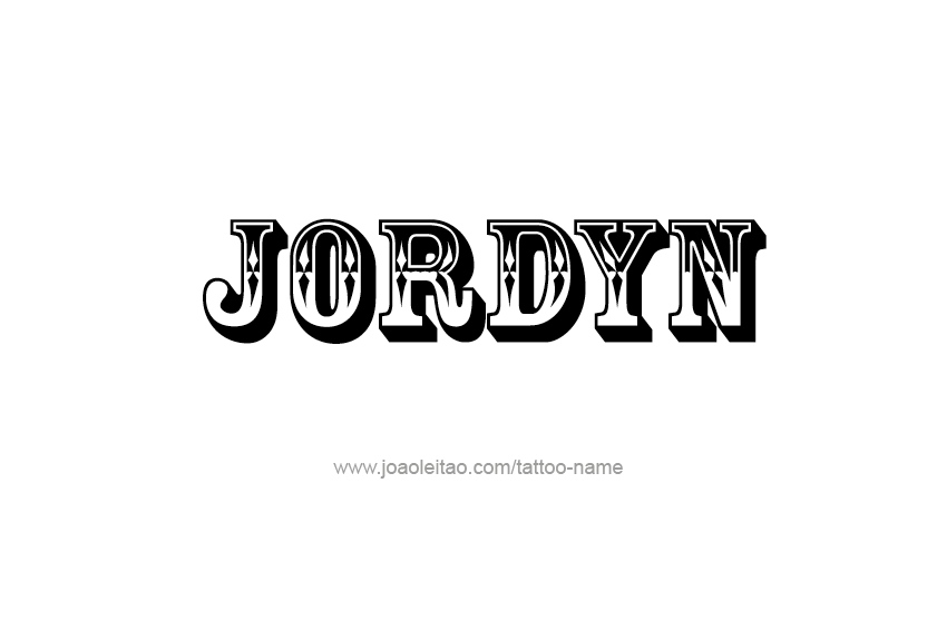 Tattoo Design  Name Jordyn   