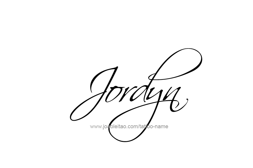 Tattoo Design  Name Jordyn   