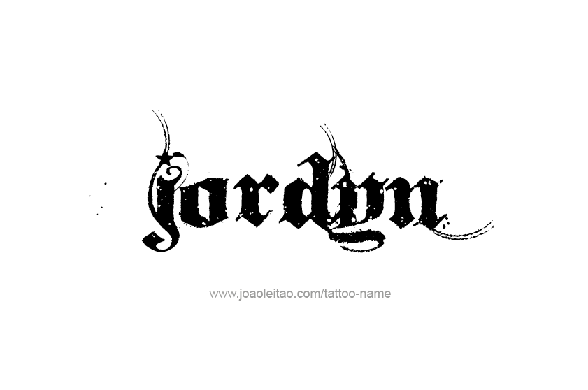 Tattoo Design  Name Jordyn   