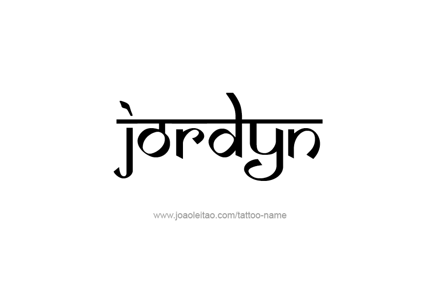 Tattoo Design  Name Jordyn   