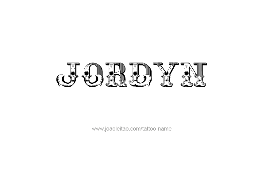 Tattoo Design  Name Jordyn   