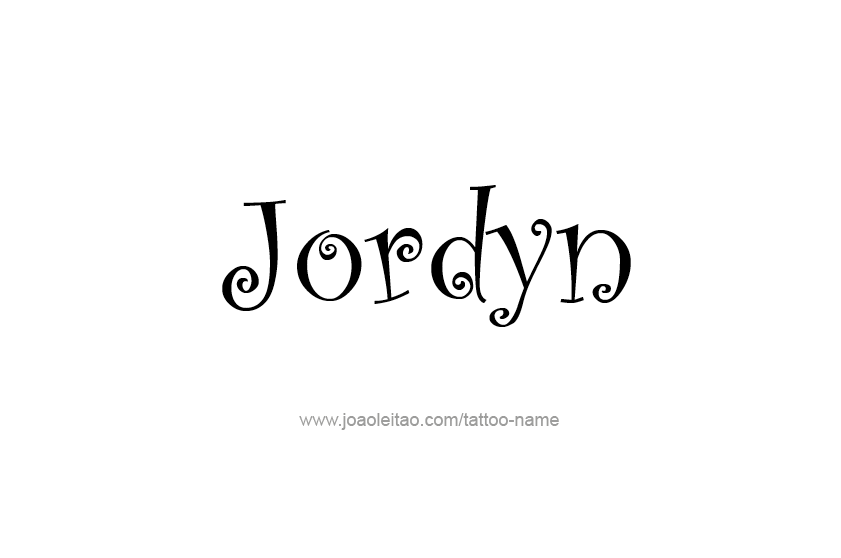 Tattoo Design  Name Jordyn   