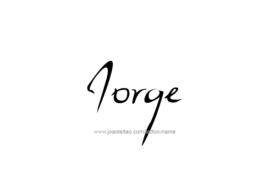 Tattoo Design  Name Jorge   